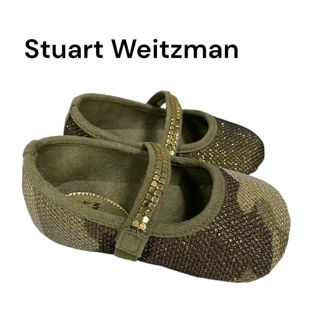 Stuart Weitzman My First Weitmans Girl's Camo Baby Shoes Sz 4 9M-12M